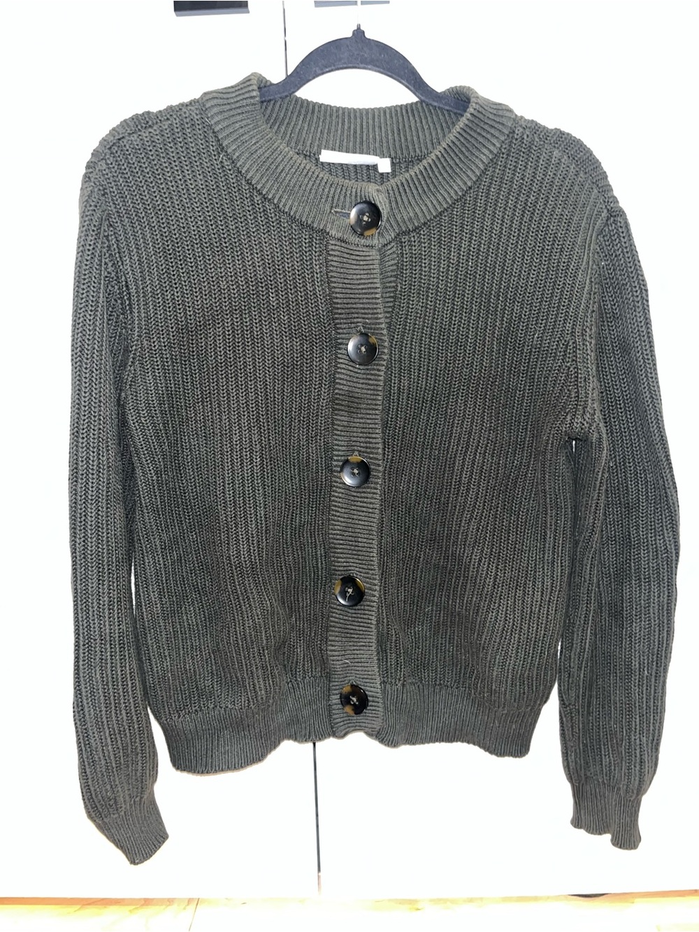 Minimum Olive Green Chunky Button-Front Cardigan - Picture 2 of 3